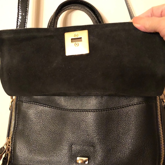 NURSACE Black Leather Handbag - Picture 9 of 11